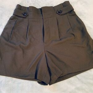 Banana Republic Olive High-Waist Tailored Shorts